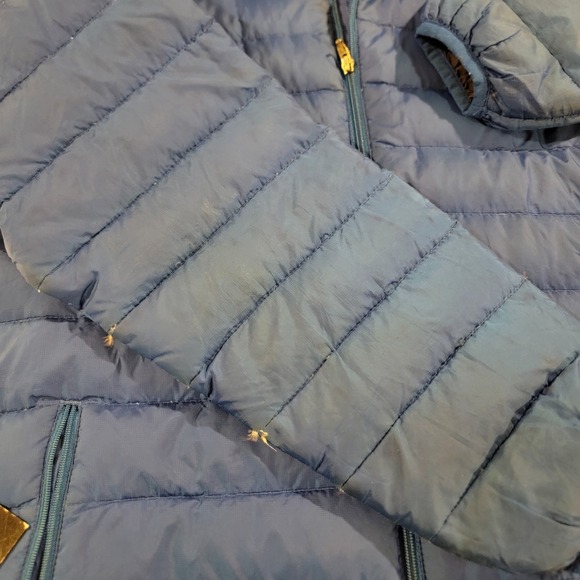 Patagonia Goose Down Sweater Jacket Youth XL 14 Boys Grey Full Zip Puffer Coat - Picture 12 of 14